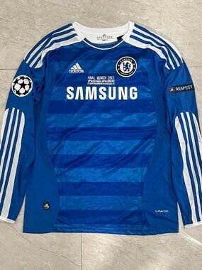 Chelsea 11/12 UCL Finals Long Sleeve jersey - Drogba #11 US SIZE MEDIUM